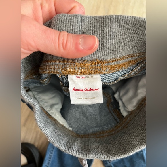 Hanna Andersson Kids Pull-On Kick Start Jeans Medium Light Wash - Size 3T - Picture 3 of 6